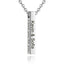 3D Engraving Bar Necklace 4 Sided Vertical Name Necklace
