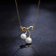 18K Gold Cultured Freshwater Pearl Cherry Pendant Necklace - ZULRE