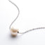 Classic Simple Design Freshwater Pearl 18K Gold Chain Pendnat Necklace
