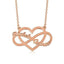 18K Gold Heart & Infinity Love Necklace With Customized Two Name - ZULRE