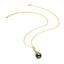 18K Solid Gold 1.08ct Natural Diamond (G-H, SI1-SI2) 12mm Tahitian Black Pearl Pendant