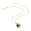 18K Solid Gold Natural 0.238ct Diamond (G-H, SI1-SI2) 12mm Black Tahiti Pearl Pendant Necklace