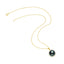 18K Solid Gold Natural 0.717ct Diamond (G-H, SI1-SI2) 12.5mm Black Tahiti Pearl Pendant Necklace