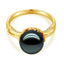 18K Solid Gold Natural 0.111ct Diamond (G-H, SI1-SI2) 9mm Black Tahiti Pearl Ring
