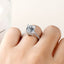 Hidden Halo Emerald Created White Diamond Ring