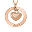 Round Name Necklace With Heart Pendant
