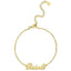 Children's Name Bracelet Gold Plated - Length Adjustable