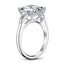 Emerald Cut Created White Diamond 3-Stone Ring