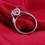 14K/18K Gold Round Cut 6.5mm Moissanite Diamond Split Shank Ring for women