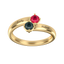 Mother Ring With 2 Birthstones