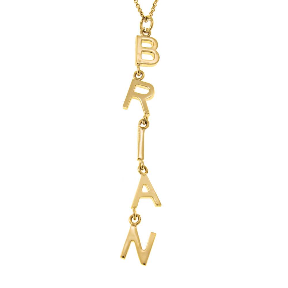Vertical Drop Letters Name Necklace