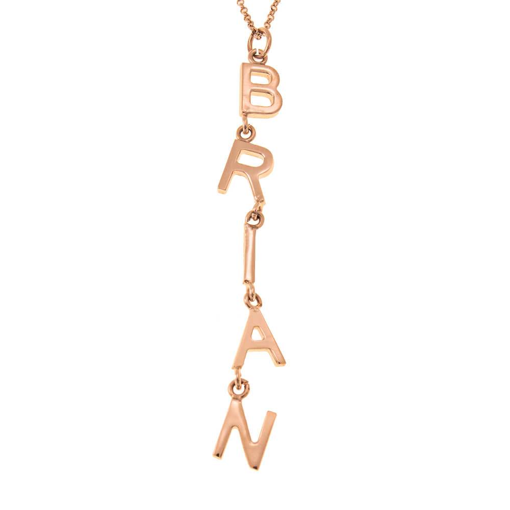 Vertical Drop Letters Name Necklace