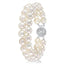 Double Row Freshwater White Pearl Bracelet