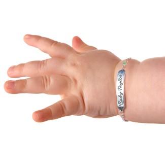 Engravable Baby Bracelet With Birthstone