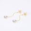 18K Natural Freshwater White Pearl Drop Earrings
