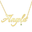 Engraved Name Necklace Personalized with Birthstone 14-22" Birthday or Christmas Gift for Women