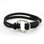 Personalized Rope Bracelet With Engraved Disc Hoop