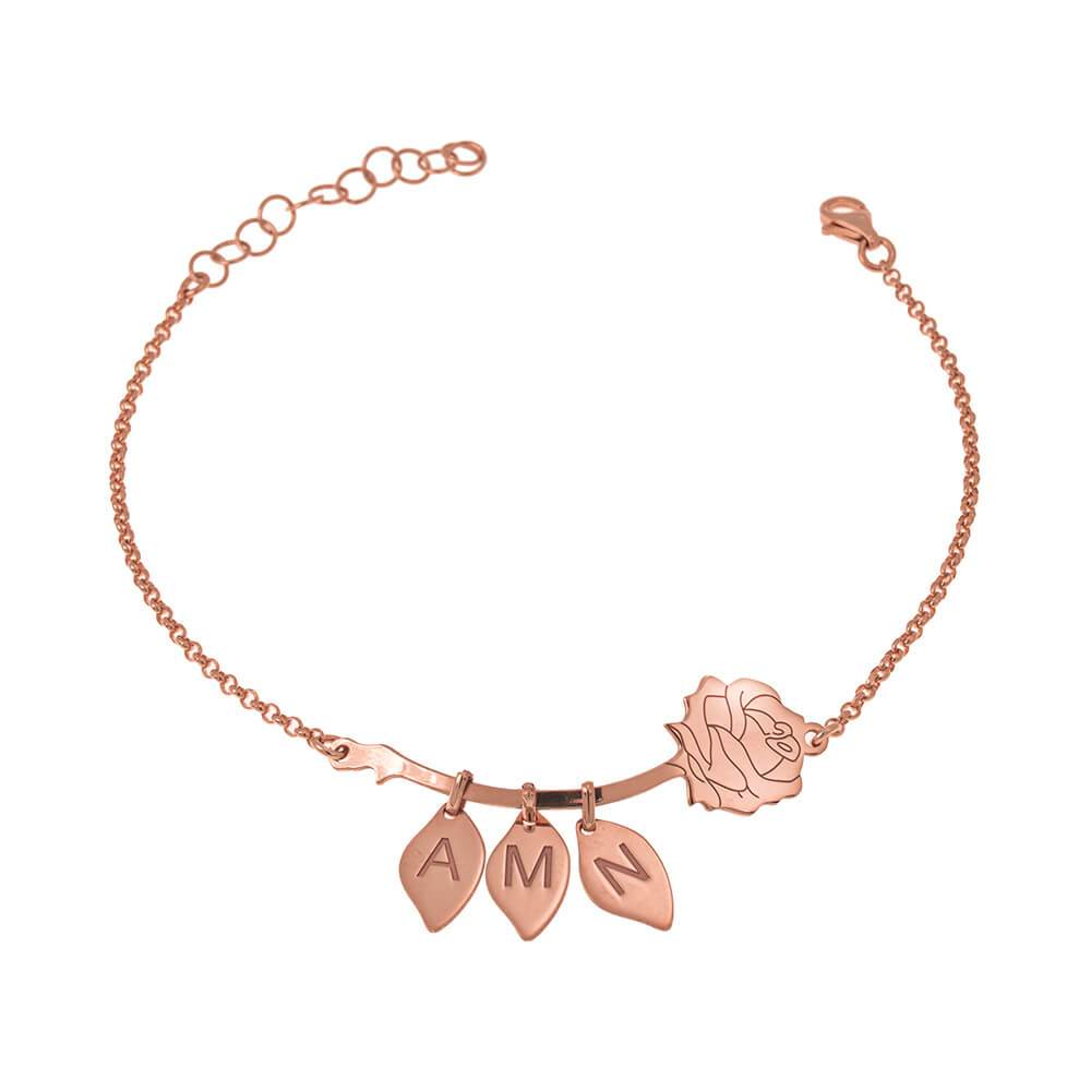 Rose Bracelet With Leaves
