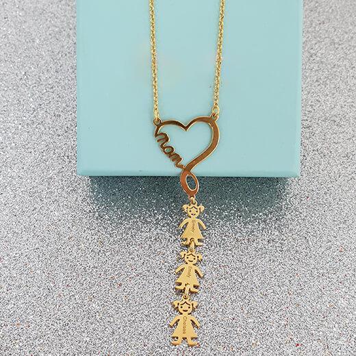 Infinity Heart Mom Necklace