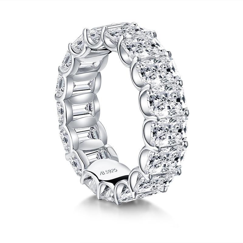 Radiant Cut Full Eternity Created White Diamond Ring