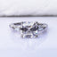 Asscher Cut White Created Diamond Three Stone Ring